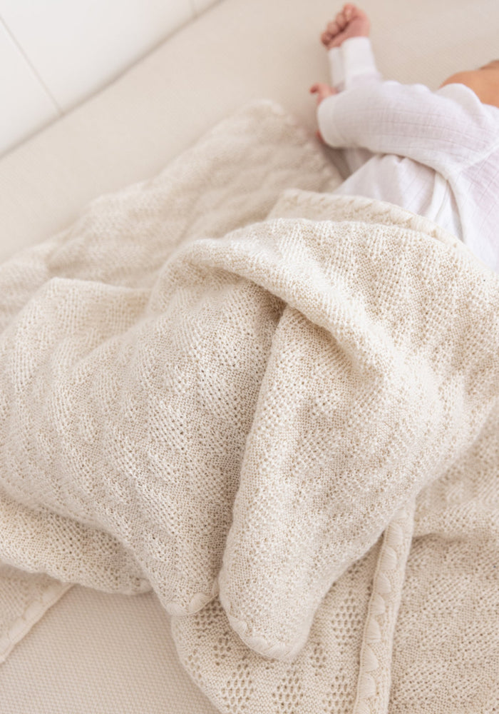 Pătură bebeluși din lână merinos - Natural Disana HipHip.ro