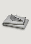 Pătură din lână merinos fiartă - Doubleface Grey/Natural