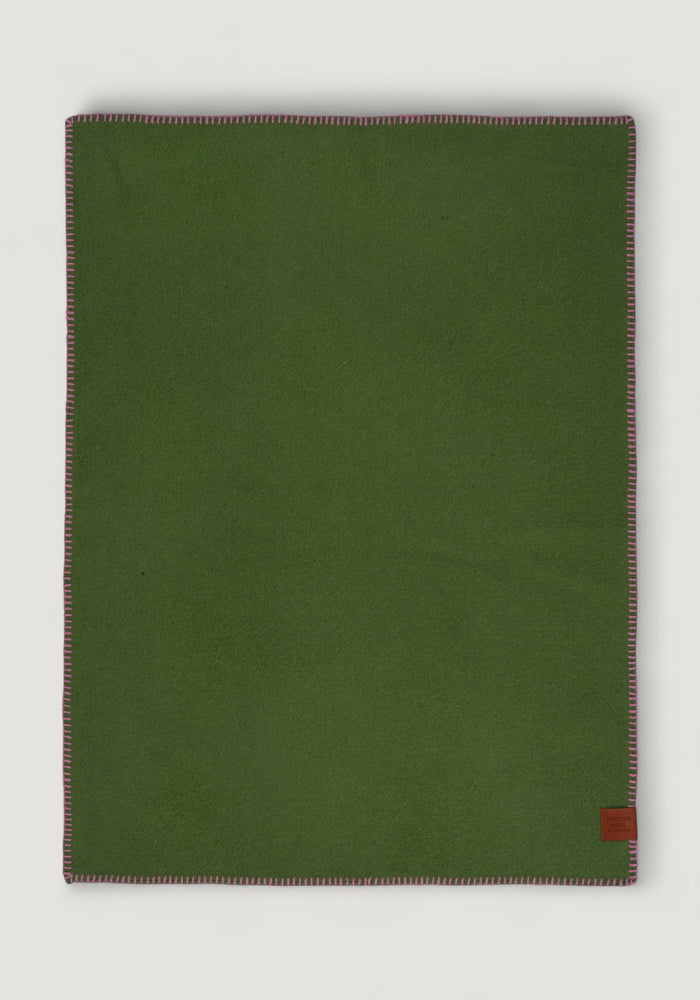 Pătură din lână - True Baby Green Pink