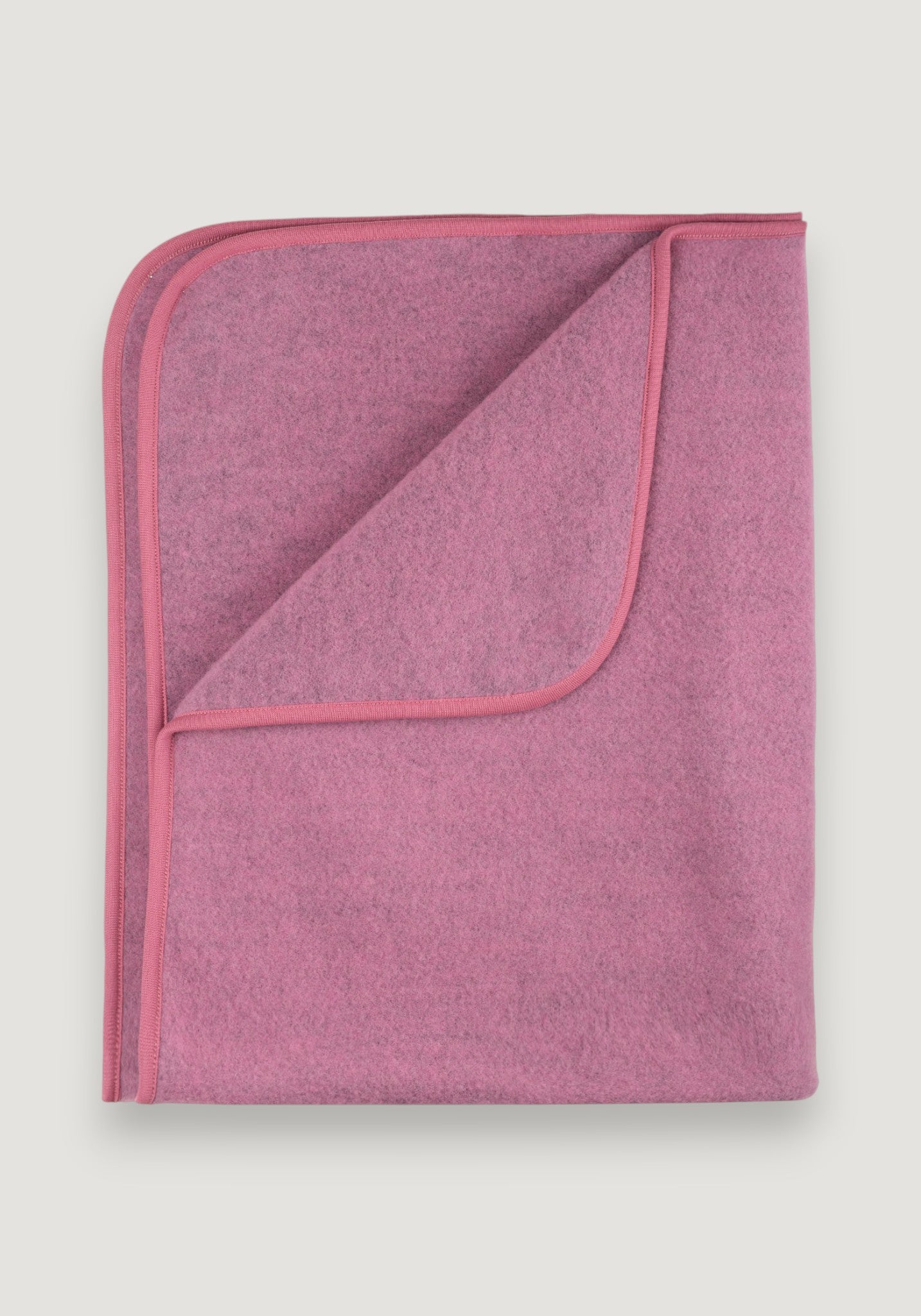 Pătură fleece din lână merinos - Dusty Pink