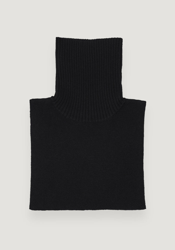 Pieptar femei din lână merinos - Knit Black onesize adulti