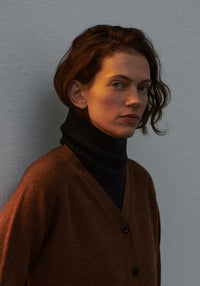 Pieptar femei din lână merinos - Knit Black onesize adulti