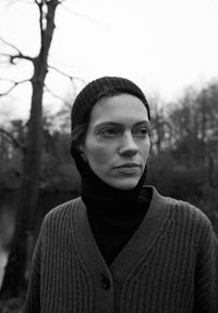 Pieptar femei din lână merinos - Knit Black onesize adulti