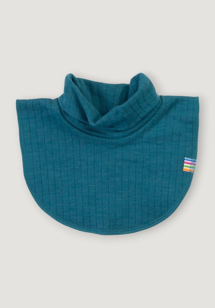 Pieptar dublat din lână merinos - Basic Turquoise