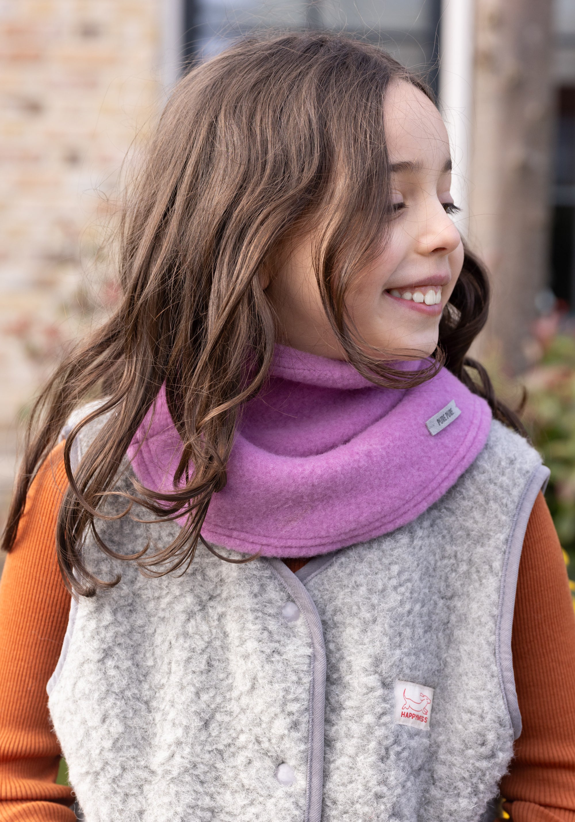 Pieptar fleece din lână merinos - Berry