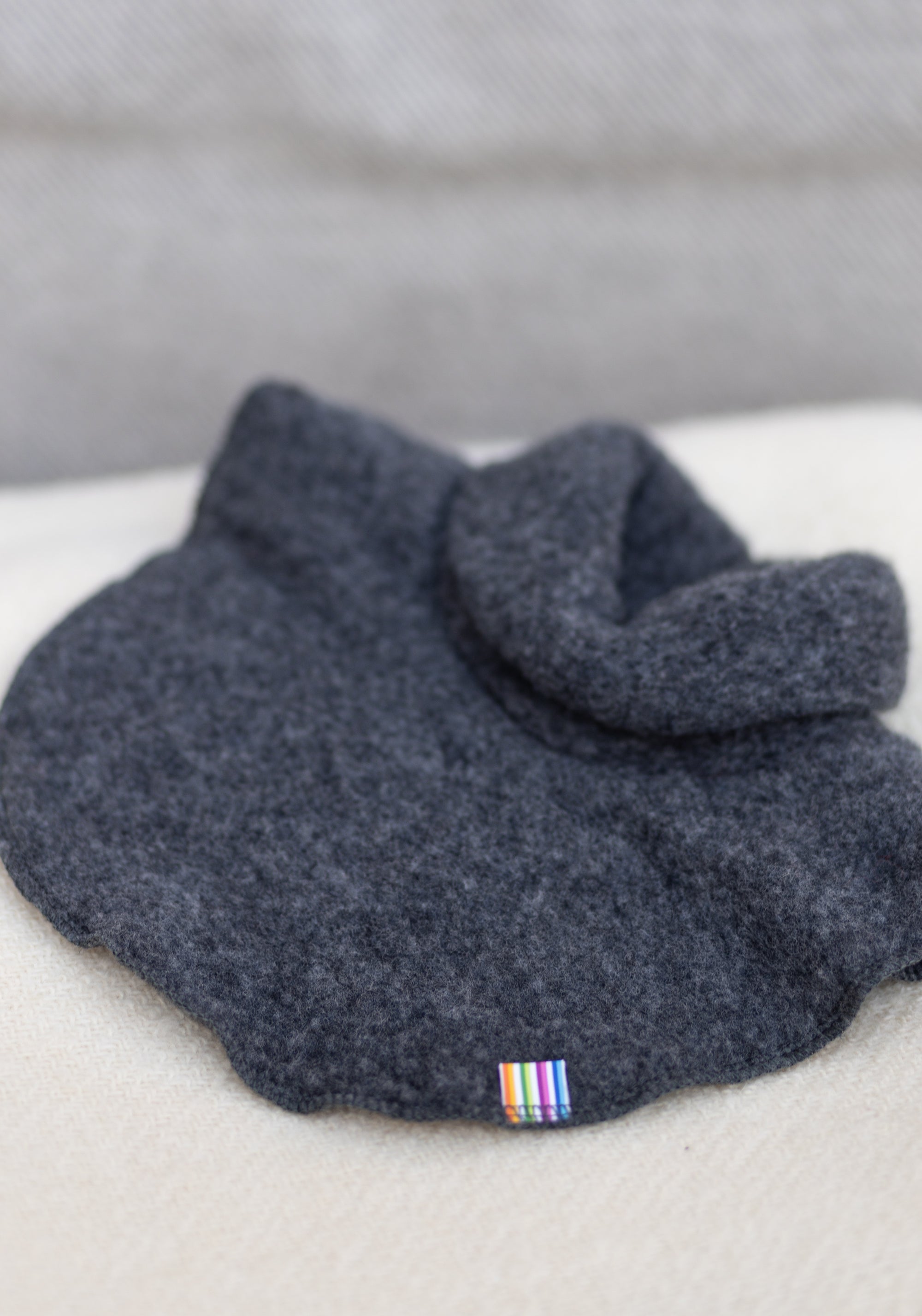 Pieptar fleece din lână merinos - Dark Grey