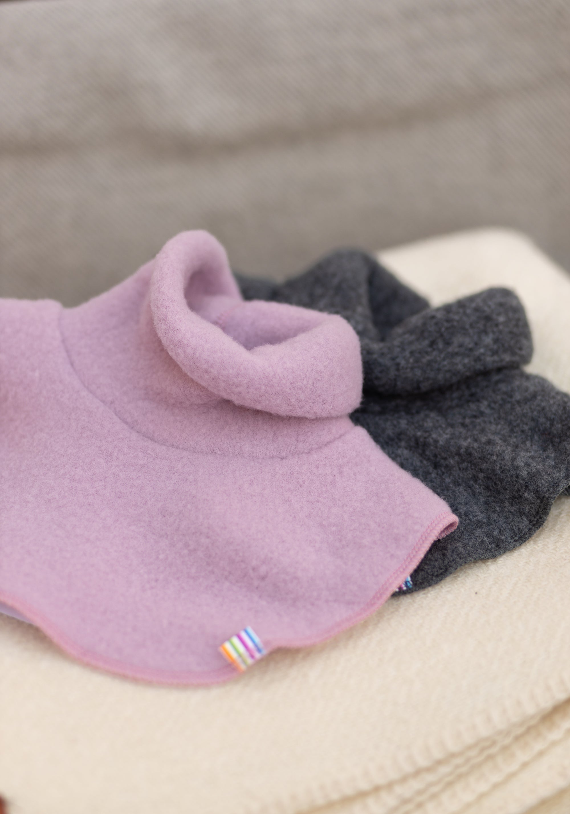 Pieptar fleece din lână merinos - Old Rose