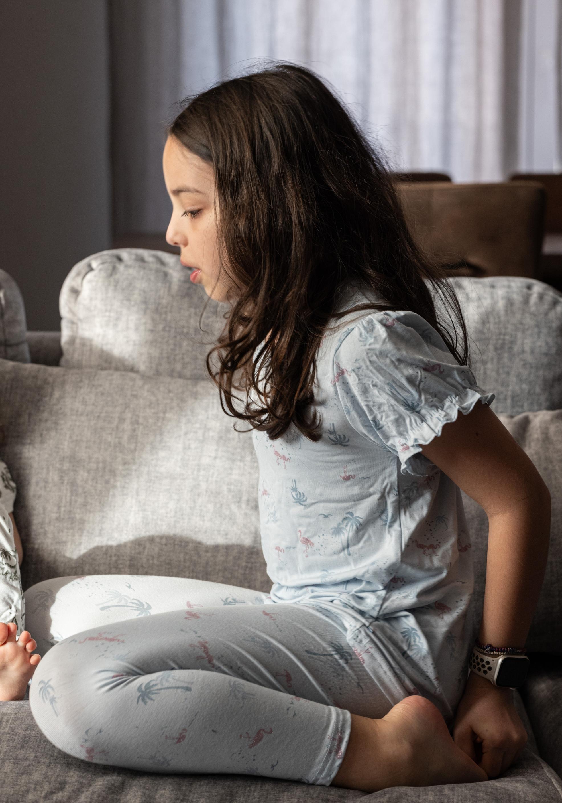 Pijama din bambus - Flamingo Light Blue