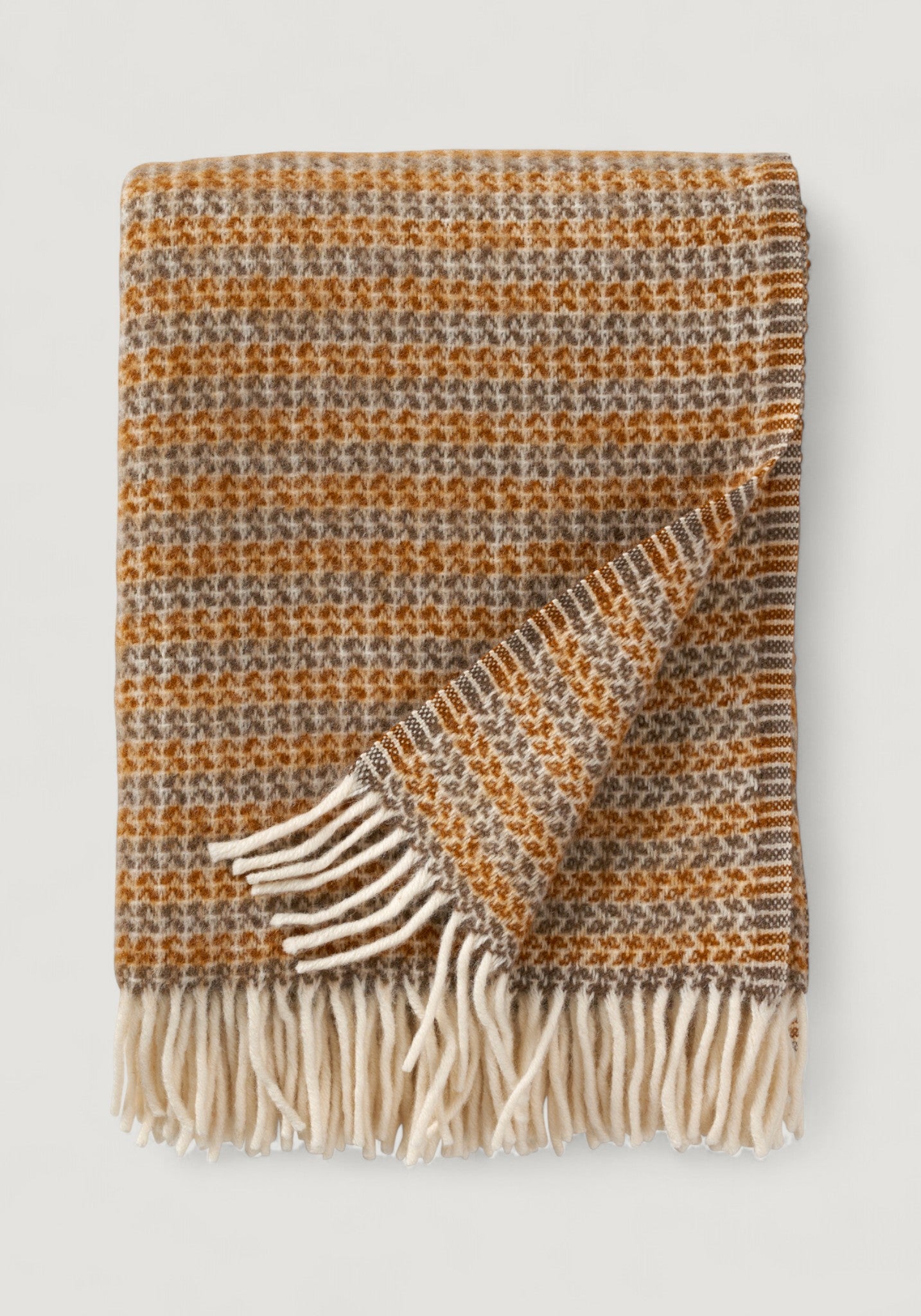 Pled din lână - Curb Creme Caramel