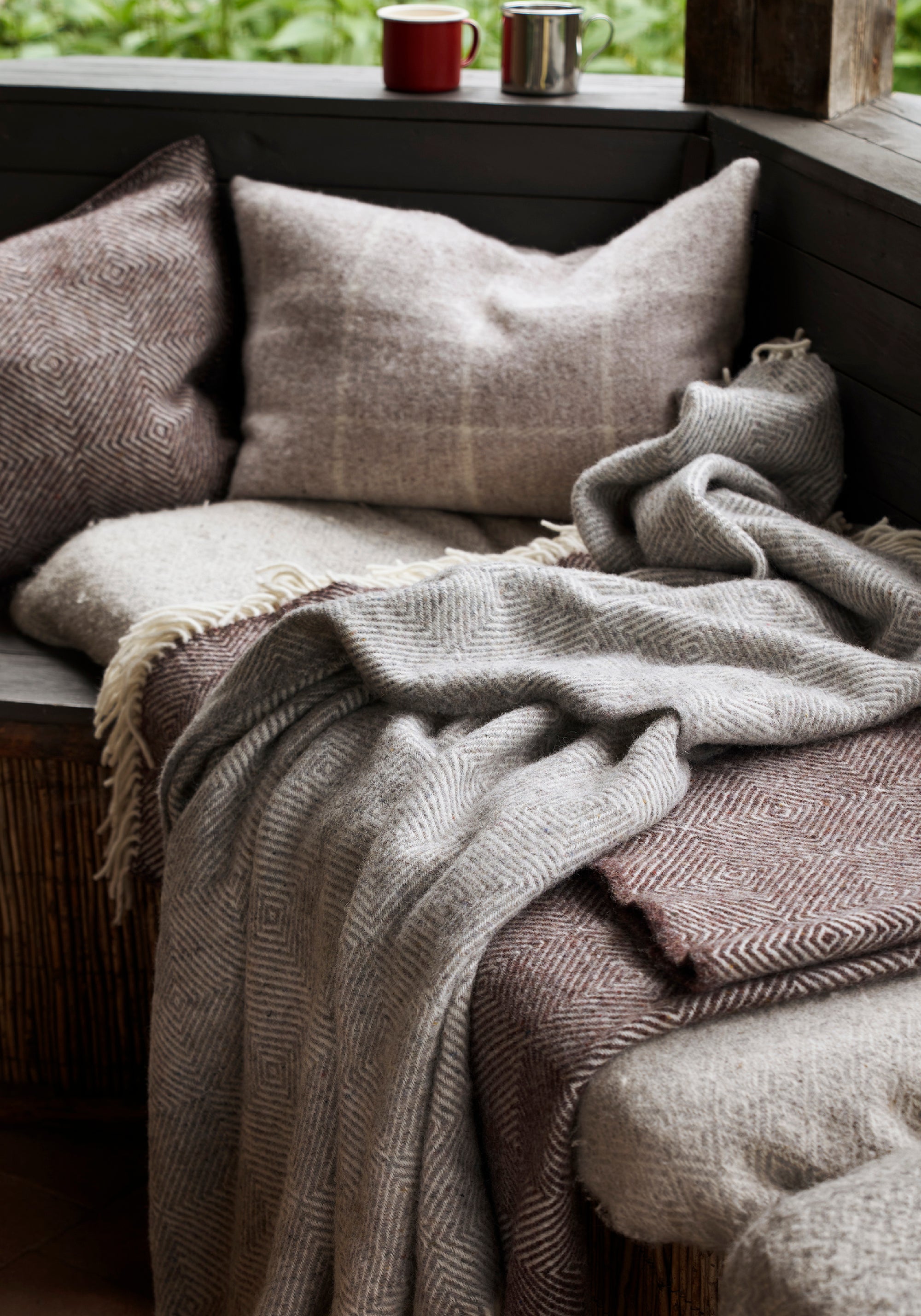 Pled din lână - Gooseye Grey