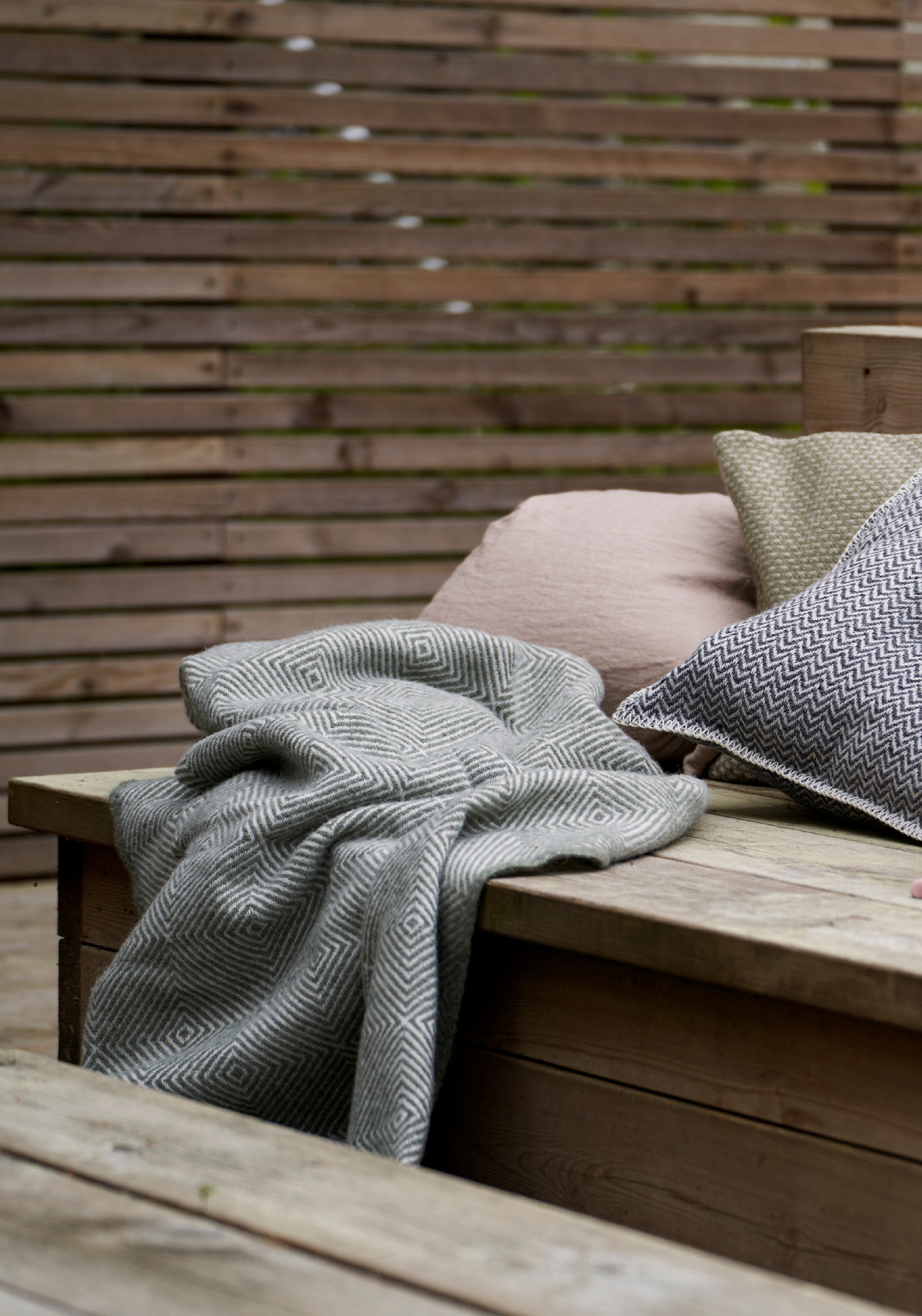 Pled din lână - Gooseye Grey