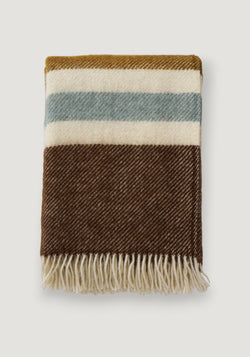 Pled din lână - Gotland Stripe Caramel