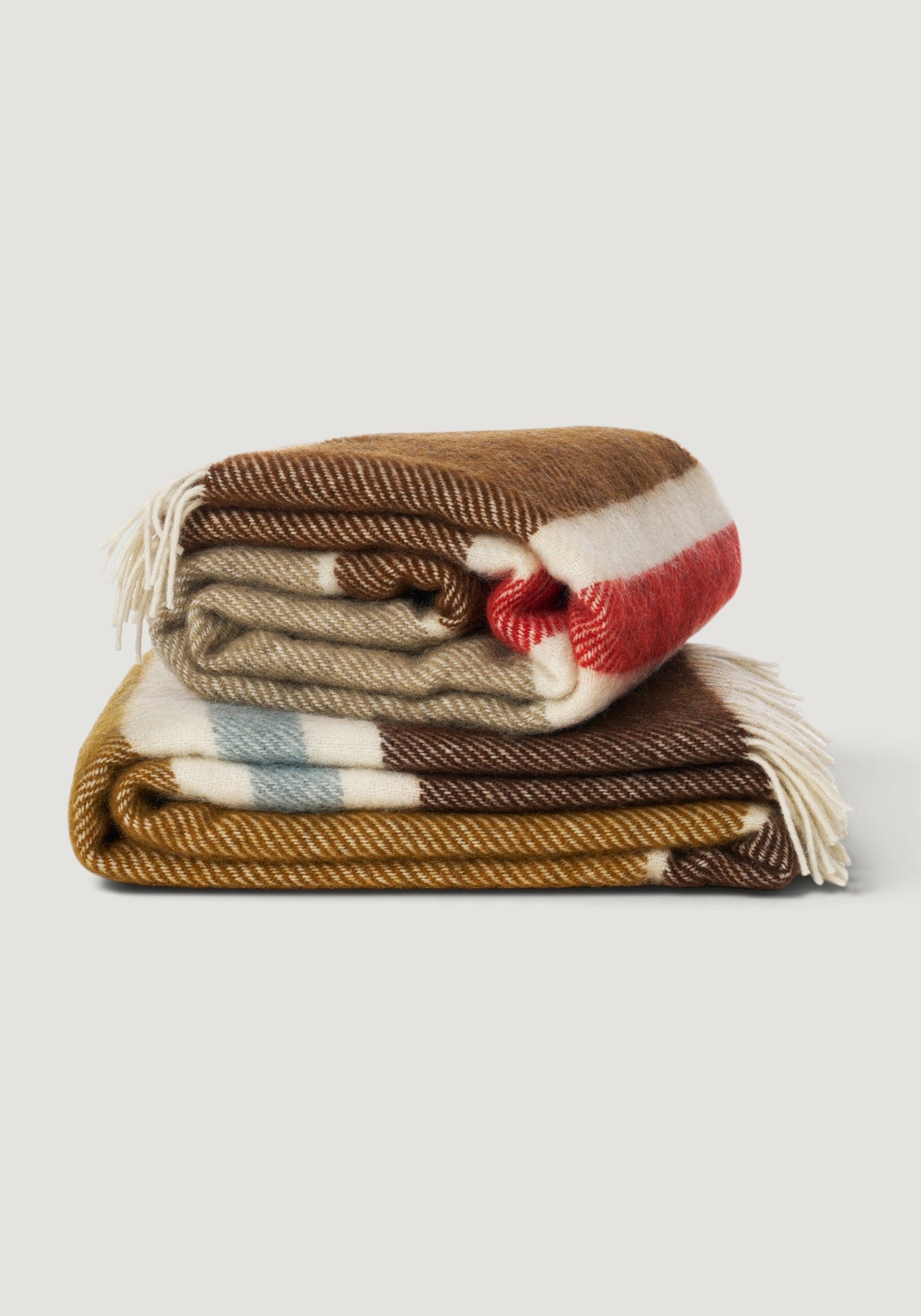 Pled din lână - Gotland Stripe Caramel