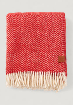 Pled din lână - Herringbone Radish