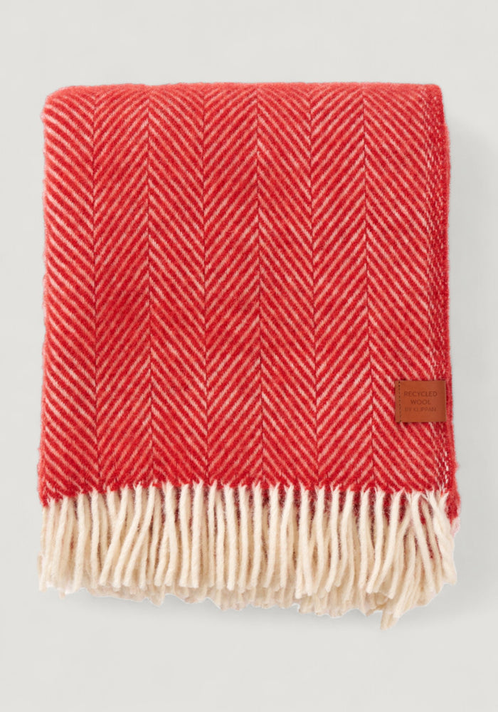 Pled din lână - Herringbone Radish