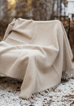 Pled din lână - True Cream