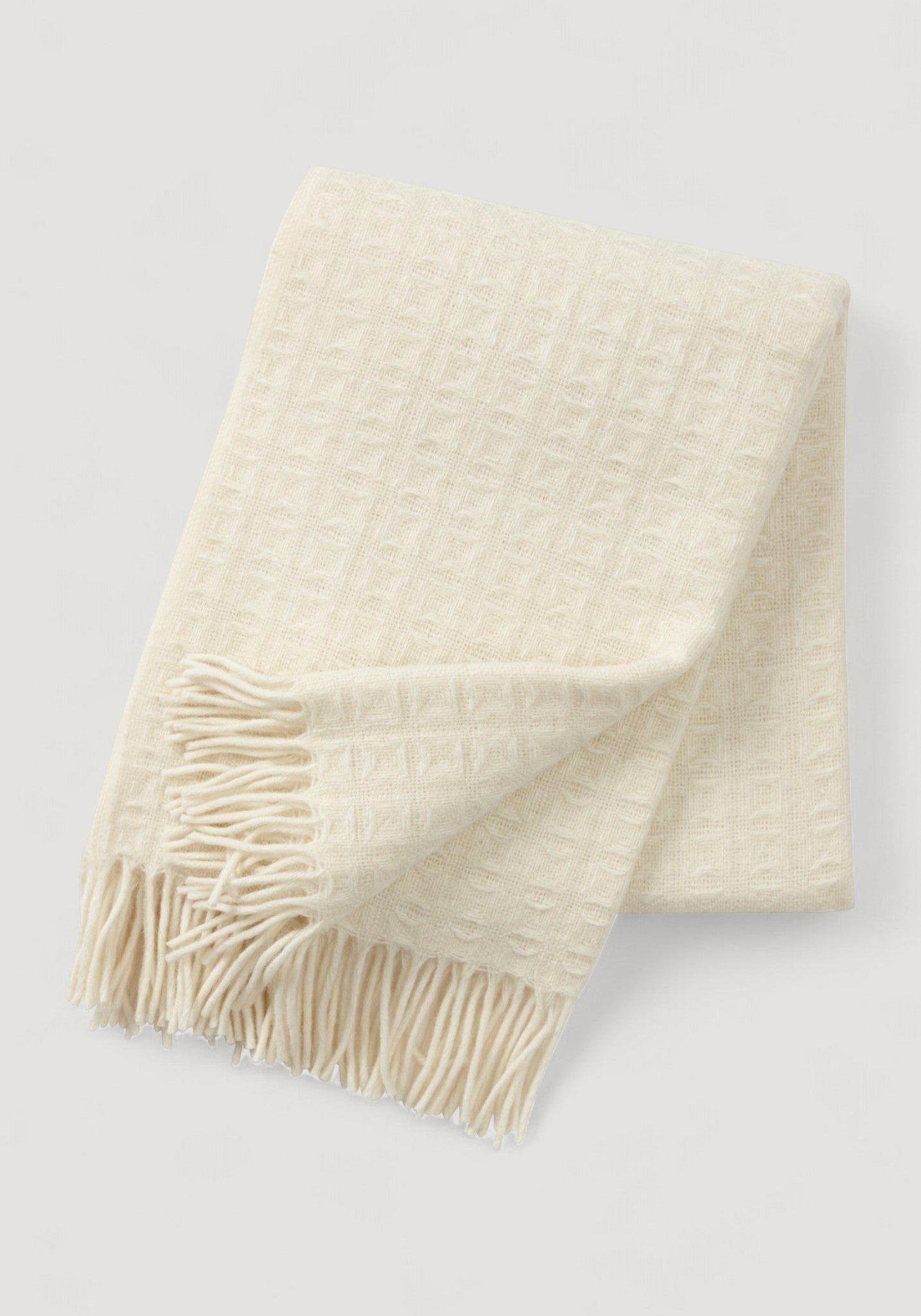 Pled din lână - Twist Natural White