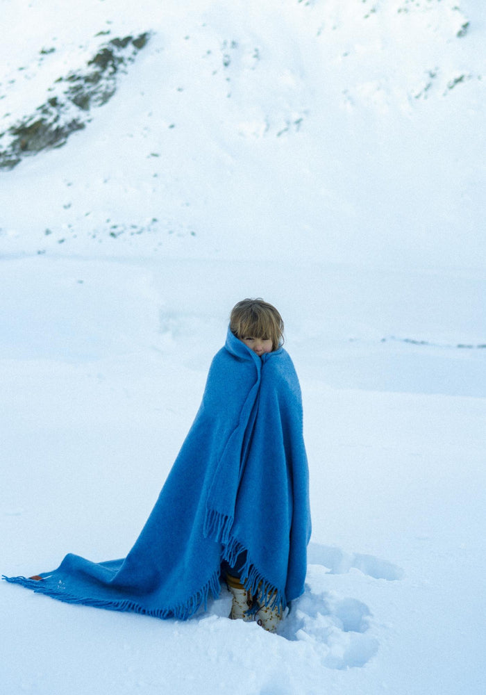 Pled lână reciclată - True Blue