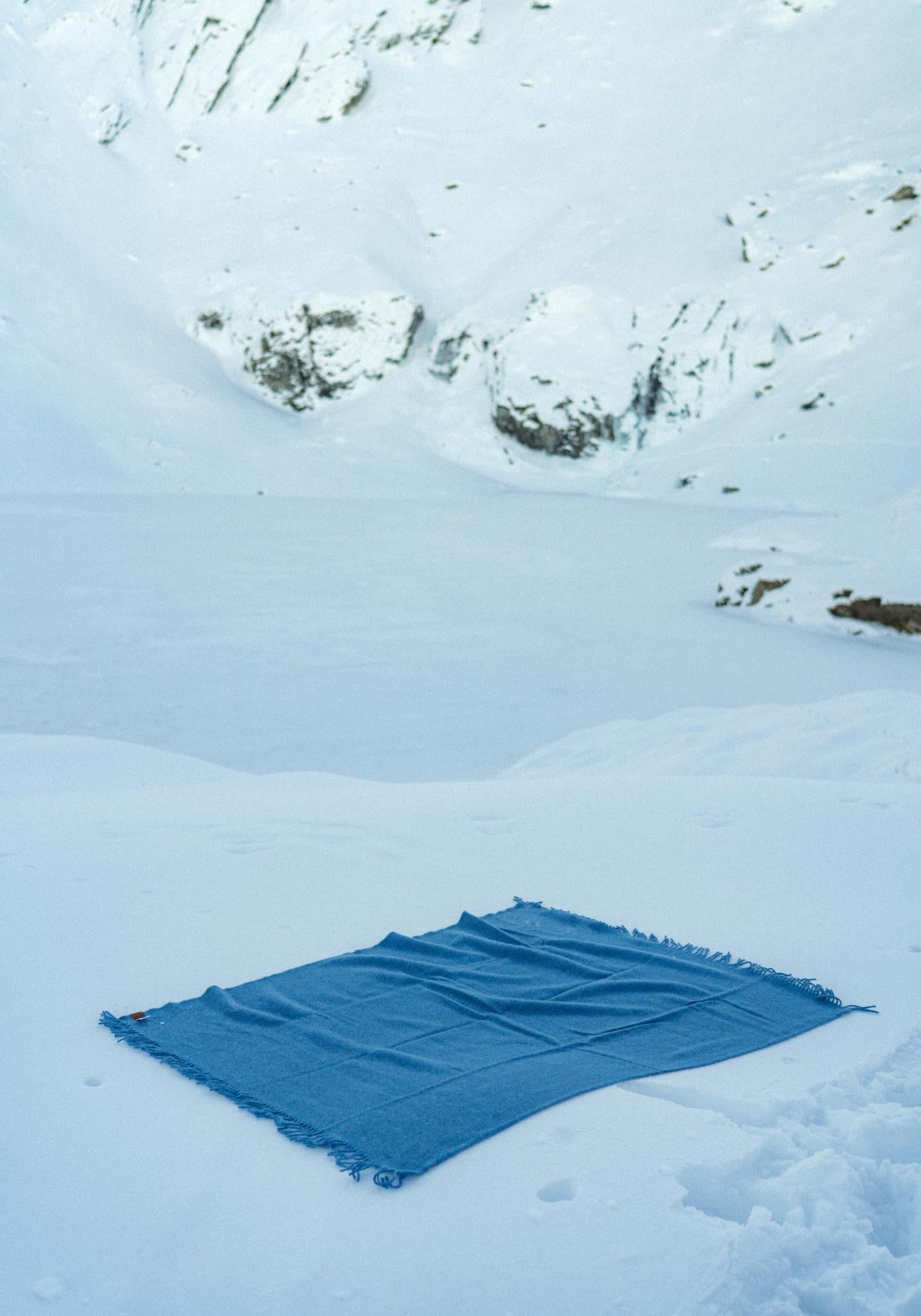 Pled lână reciclată - True Blue