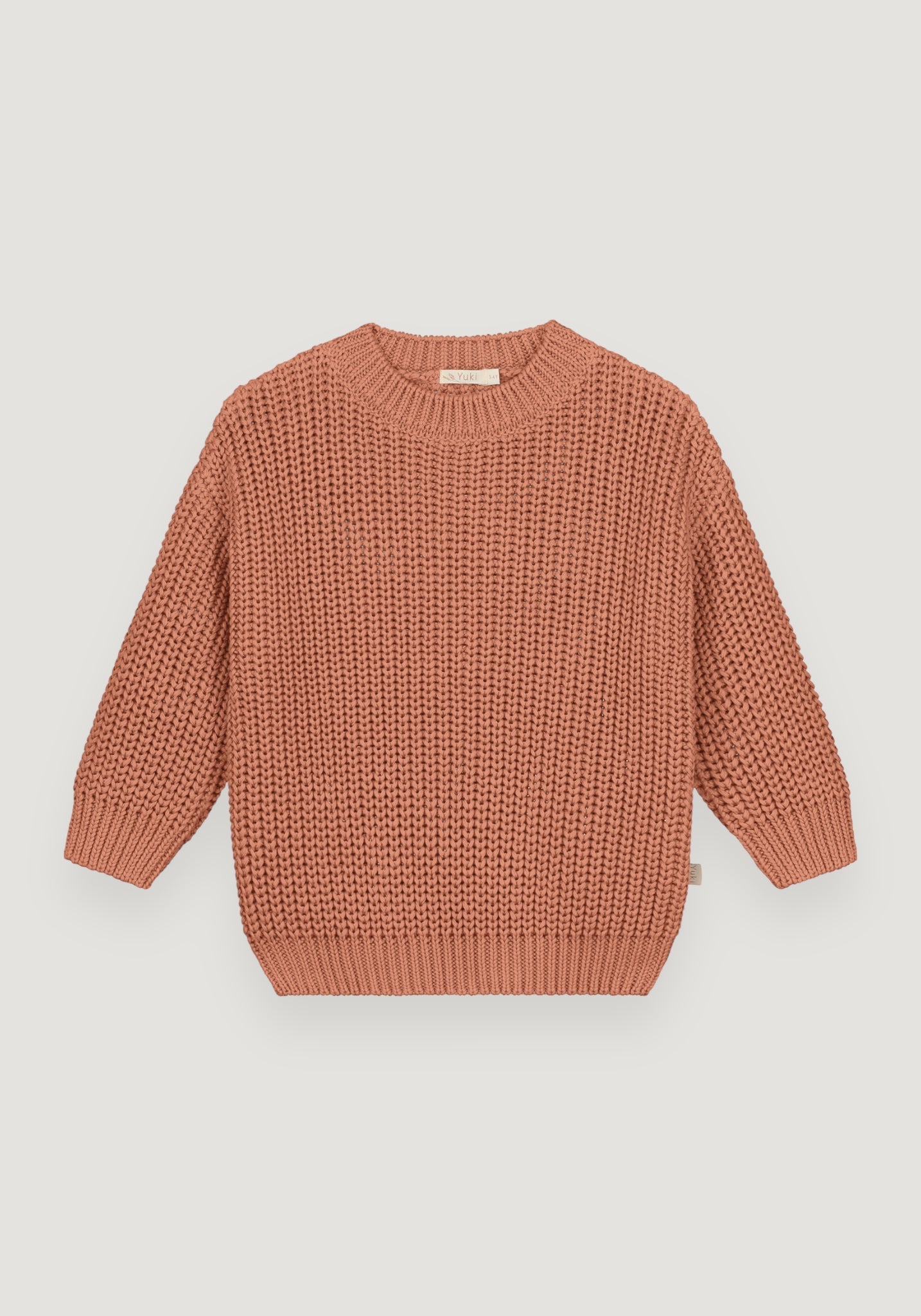 Pulover Chunky Knit din bumbac - Brick Yuki HipHip.ro