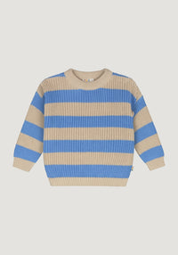 Pulover Chunky tricotat din bumbac - Stripes Oh Boy