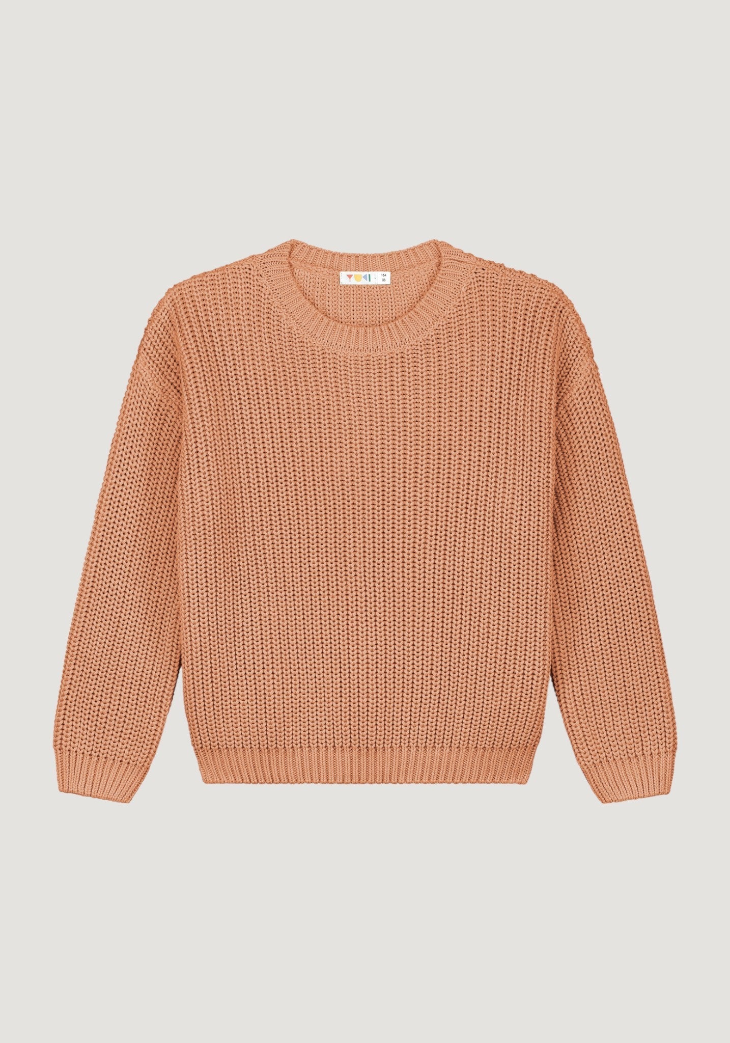 Pulover Chunky Knit femei din bumbac - Peach Yuki HipHip.ro