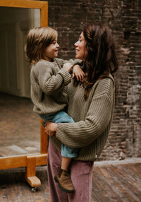 Pulover Chunky Knit femei din bumbac - Sage Yuki HipHip.ro