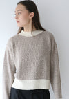 Pulover din alpaca - Katy Ivory/Cocoa