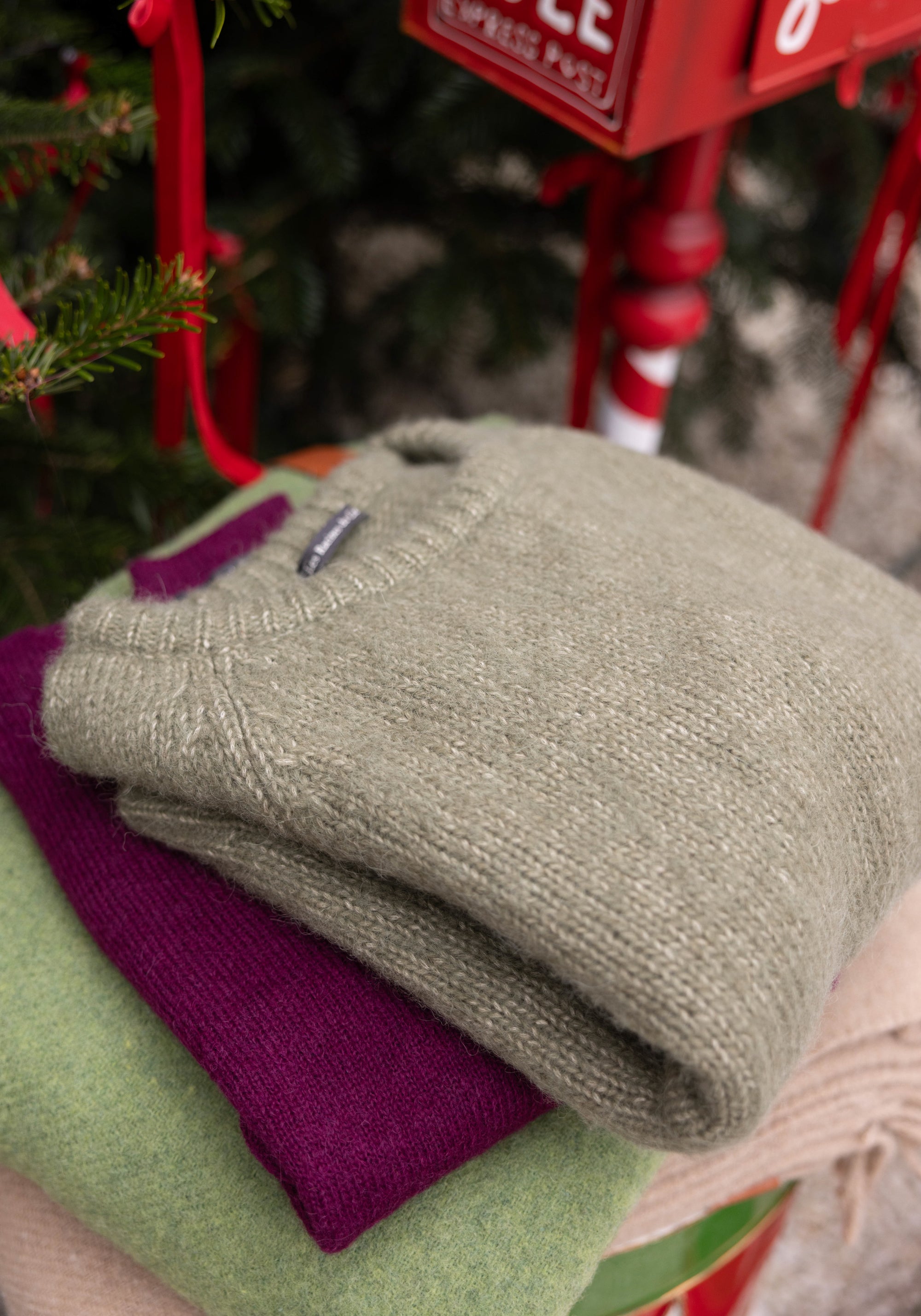 Pulover din alpaca și bumbac Pima - Danae Olive