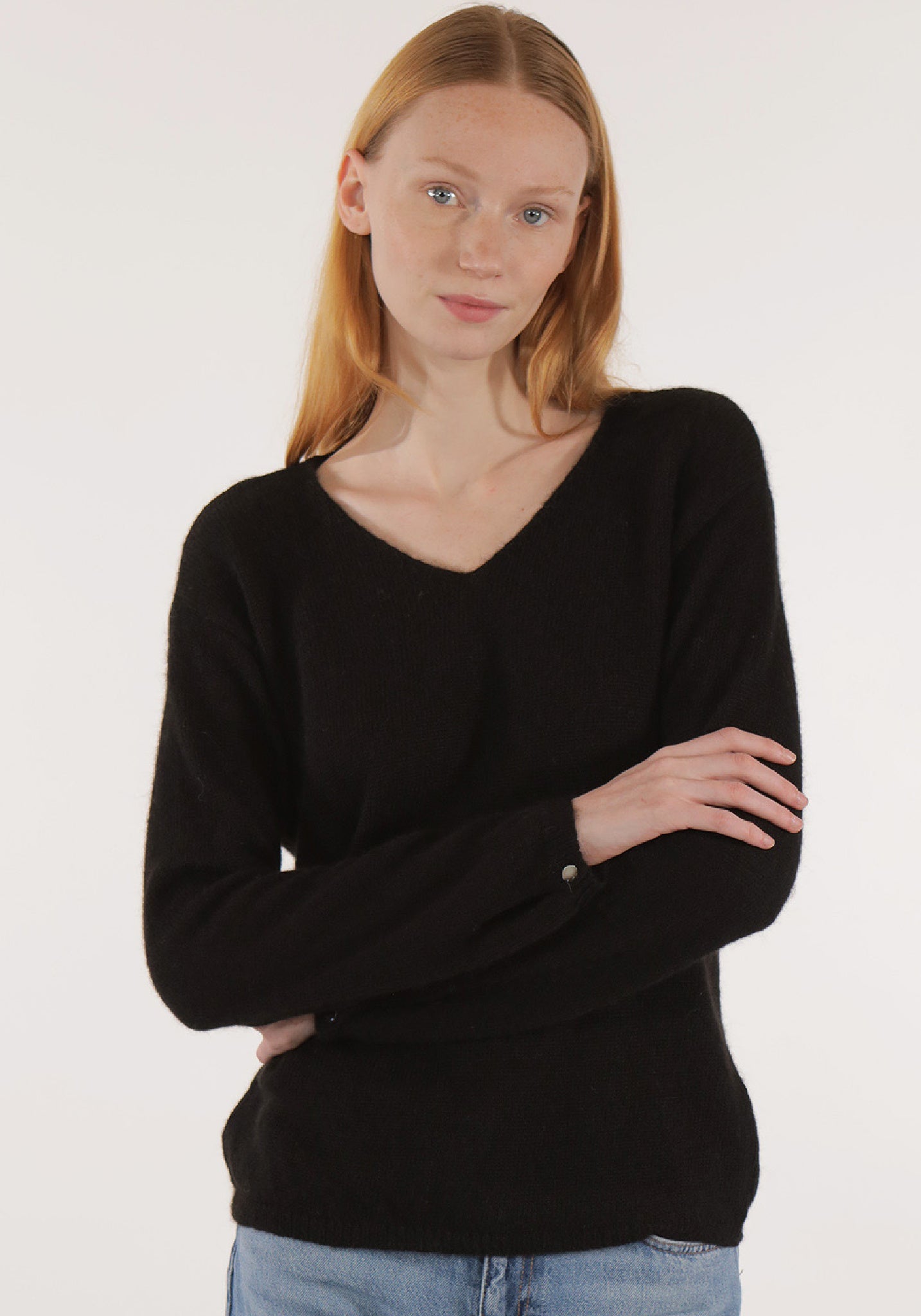 Pulover din baby alpaca - Doriane Black