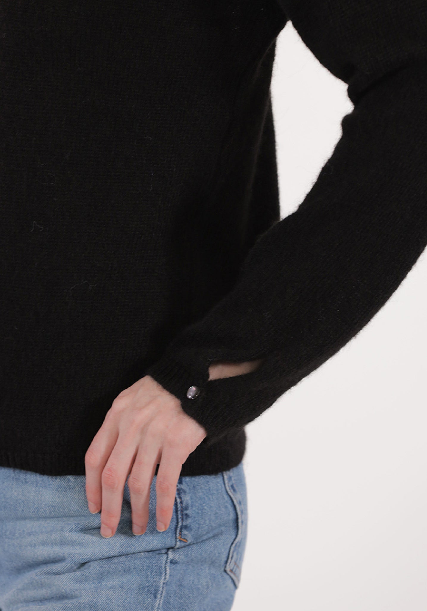 Pulover din baby alpaca - Doriane Black