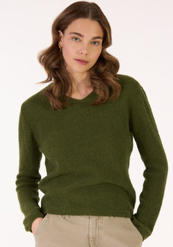 Pulover din baby alpaca - Iloe Olive