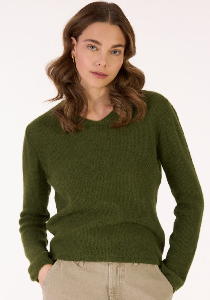 Pulover din baby alpaca - Iloe Olive