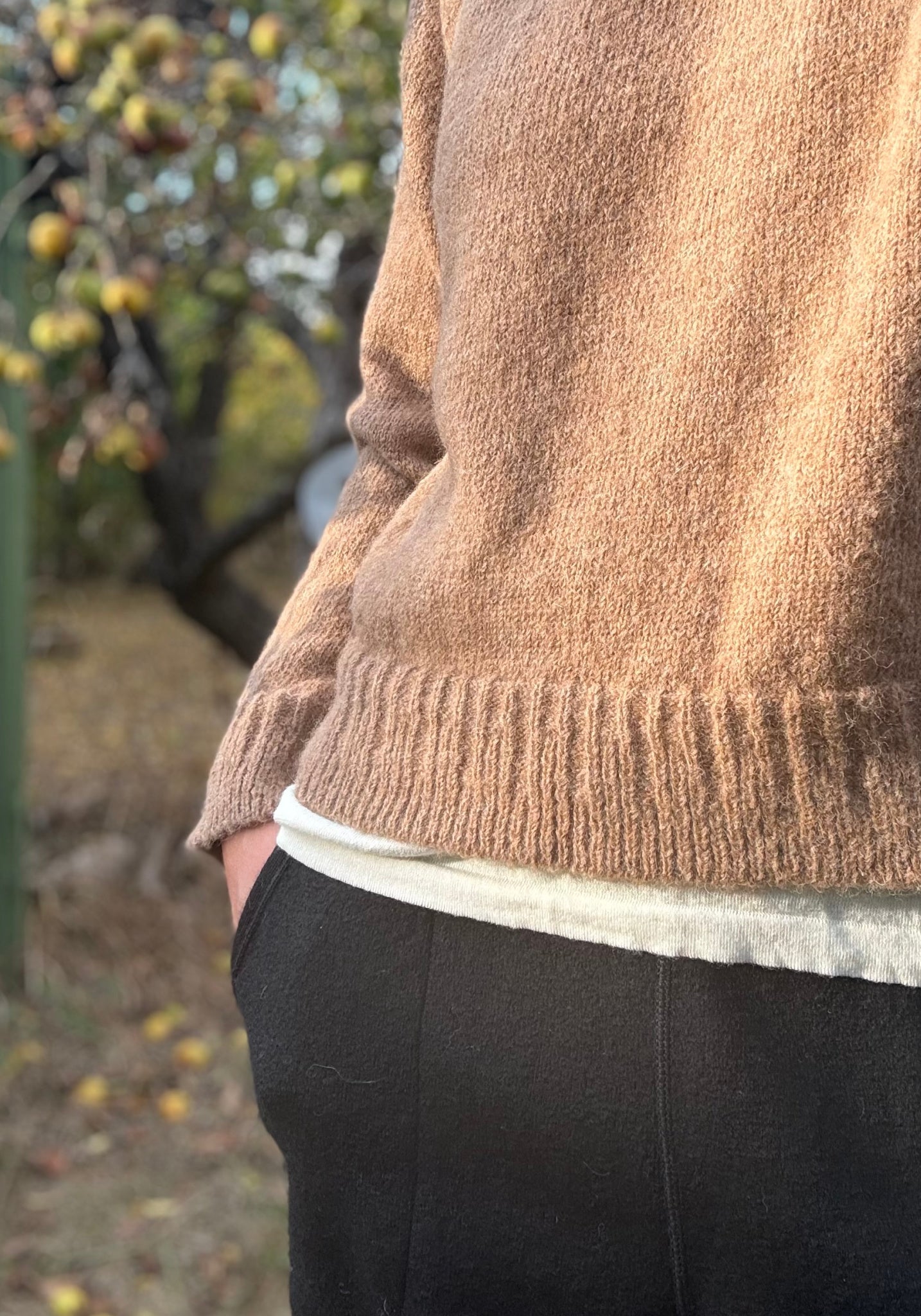 Pulover din baby alpaca - Judith Camel Natural