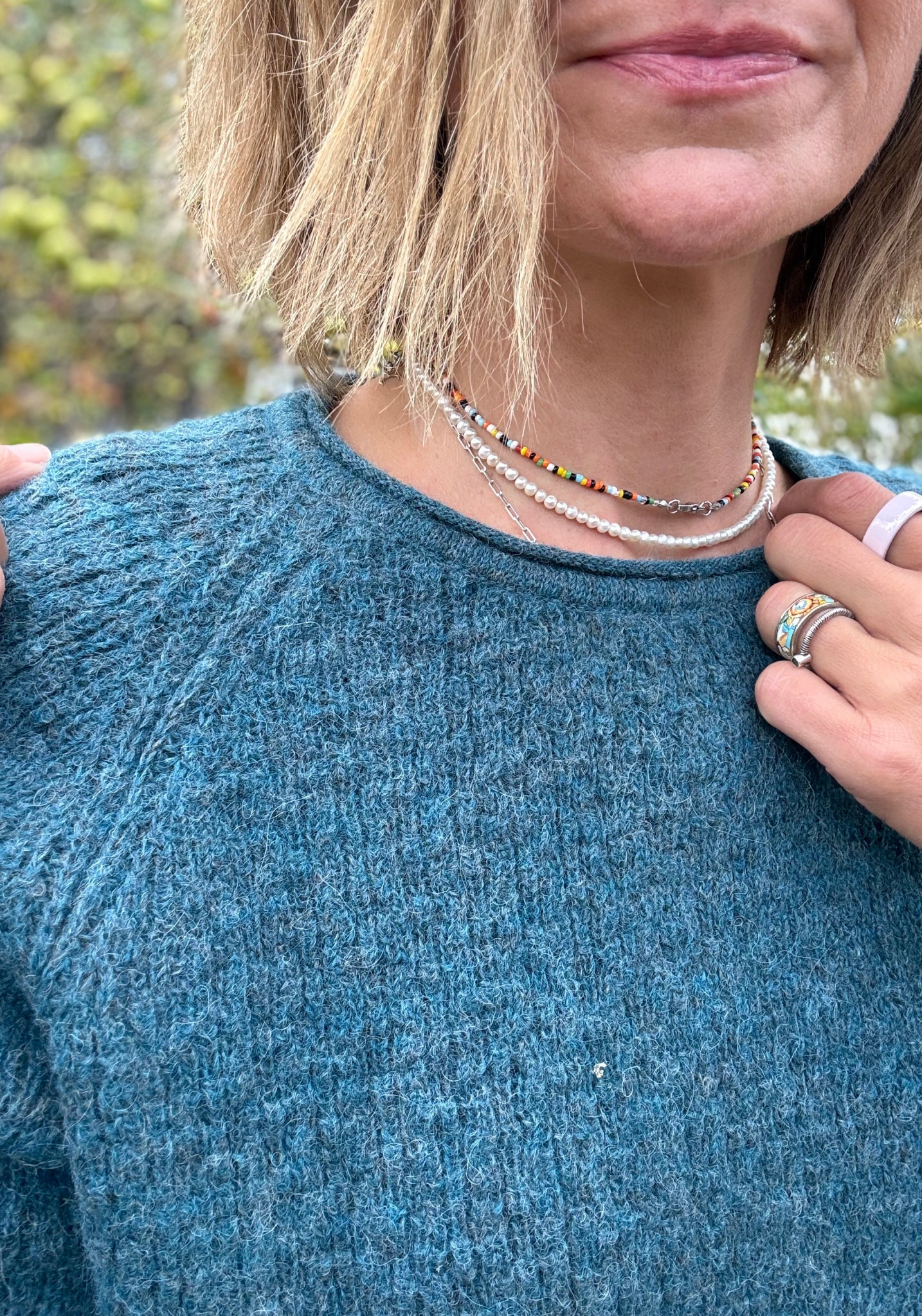Pulover din baby alpaca - Juliane Blue