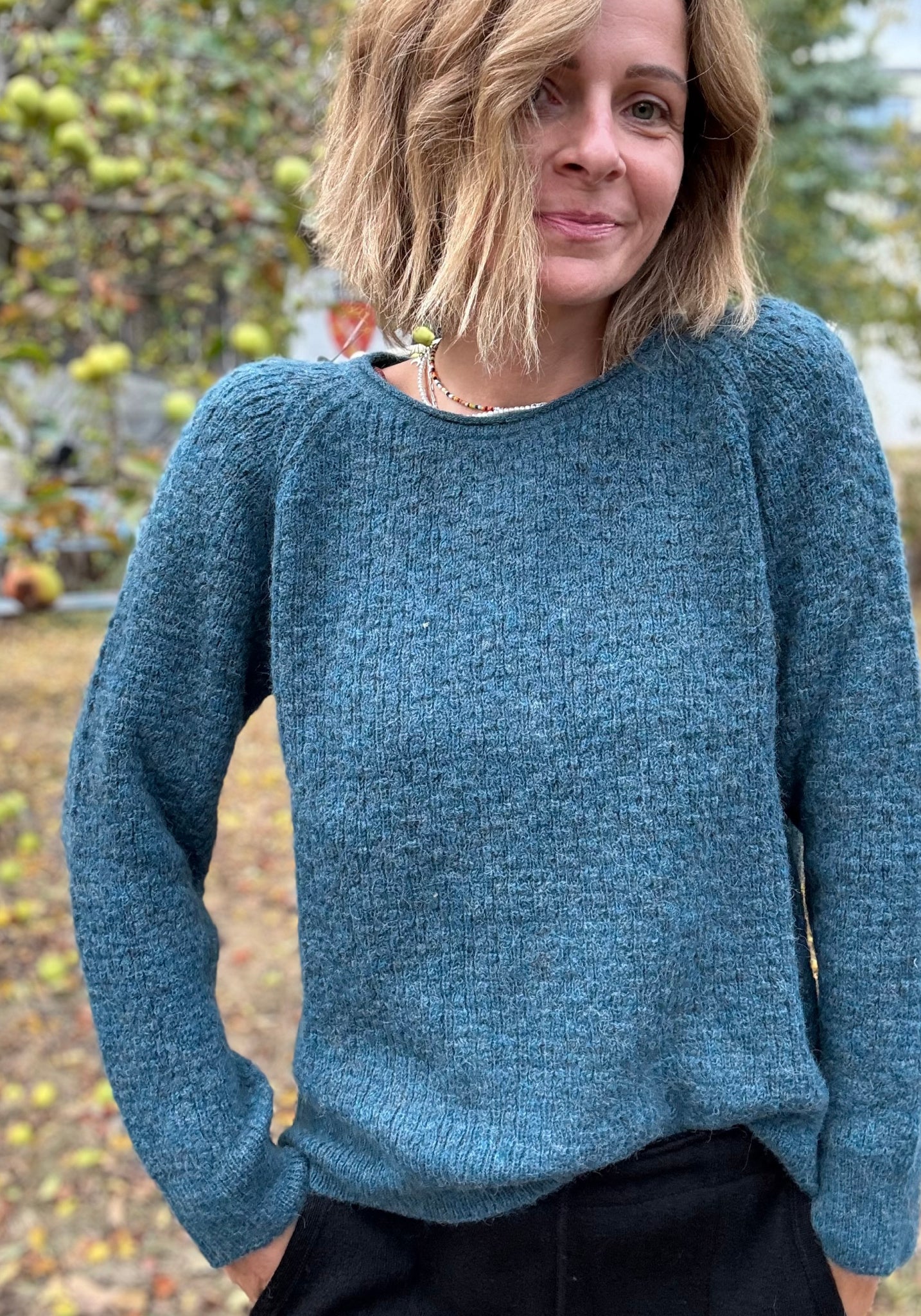 Pulover din baby alpaca - Juliane Blue
