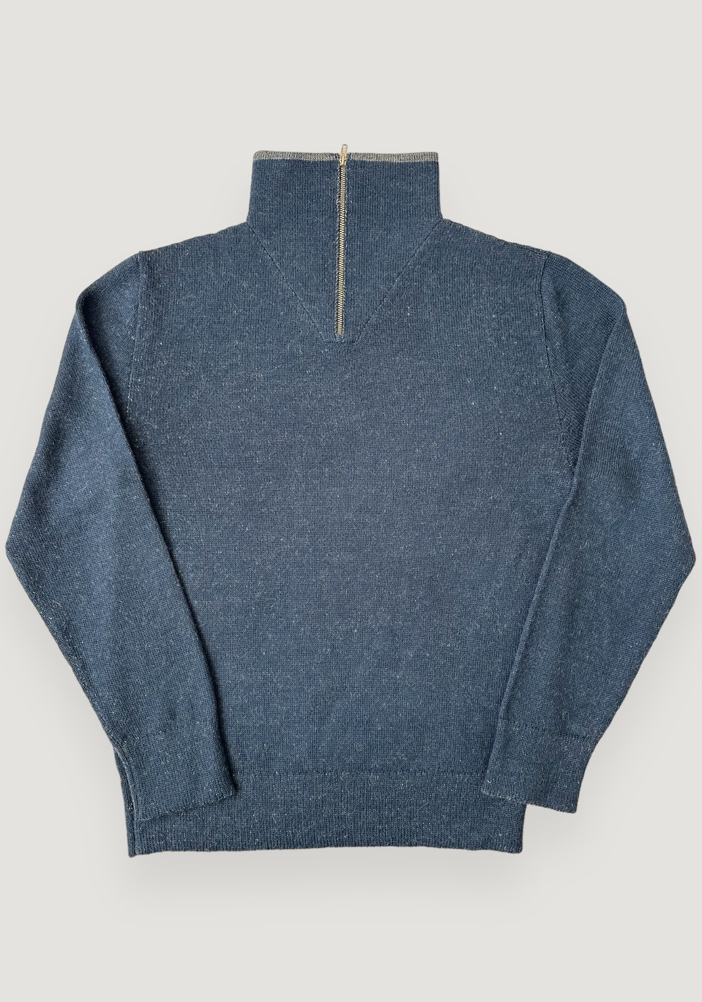 Pulover bărbați baby alpaca - Troyer Stormy Blue Melange De Colores HipHip.ro