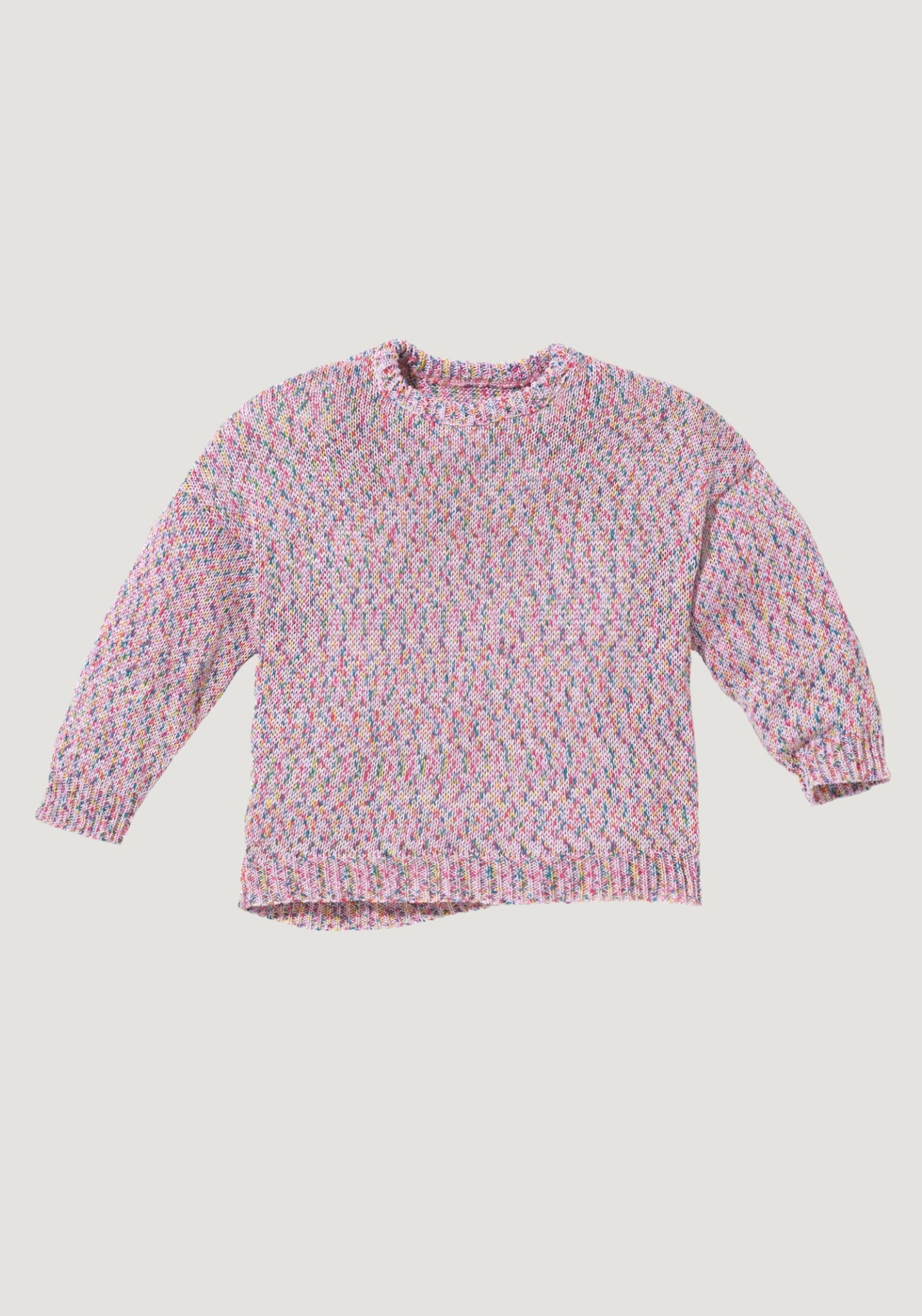 Pulover din bumbac - Soft Pink Spray