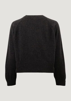 Pulover femei din cașmir - Opal Black Melange