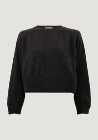 Pulover femei din cașmir - Opal Black Melange