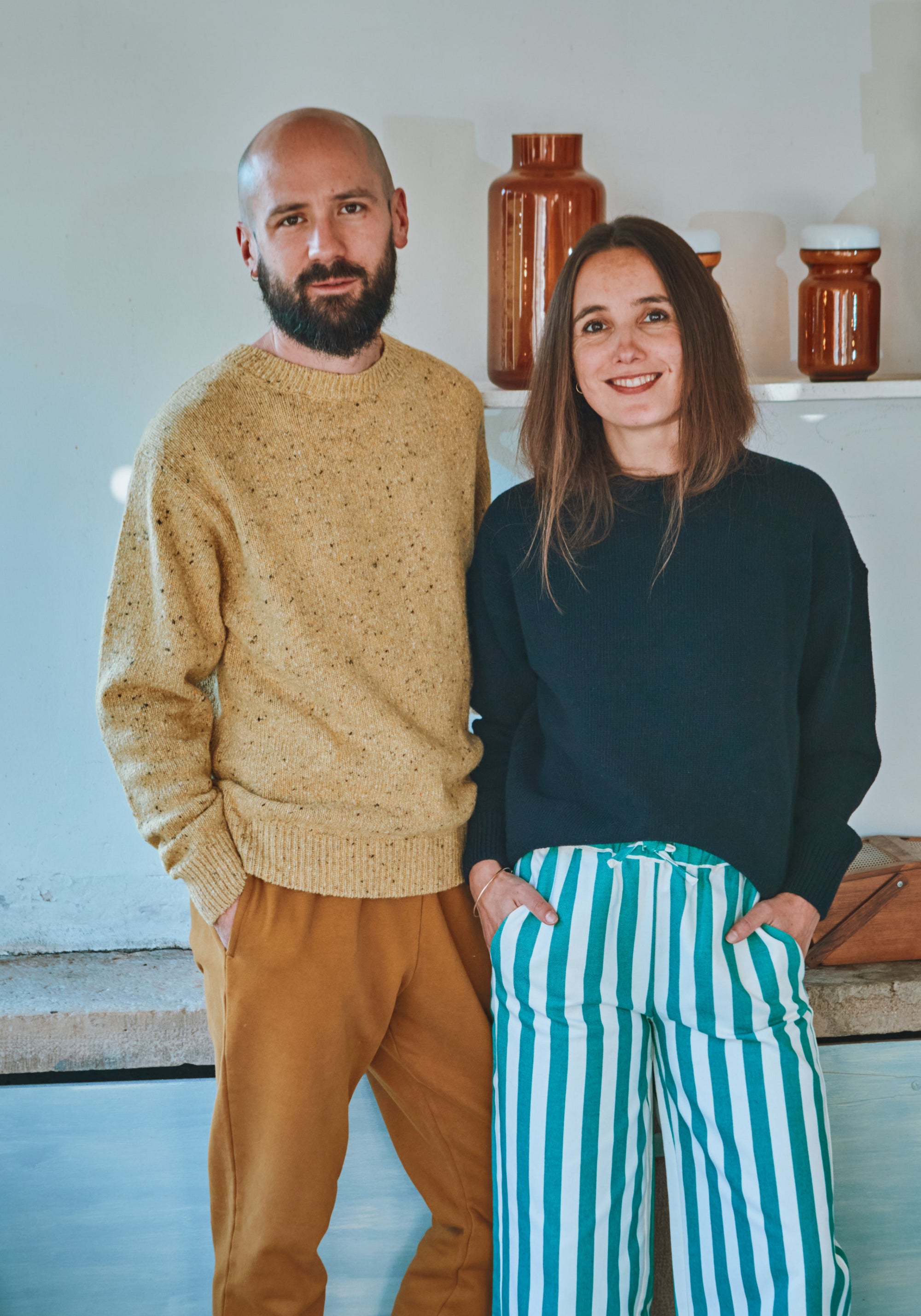 Pulover din lână - Brome Speckled Yellow