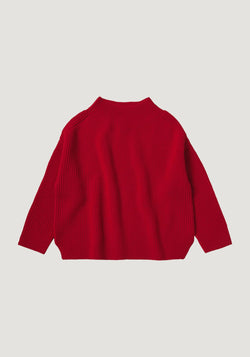 Pulover din lână merinos - Fine knit Red FUB HipHip.ro