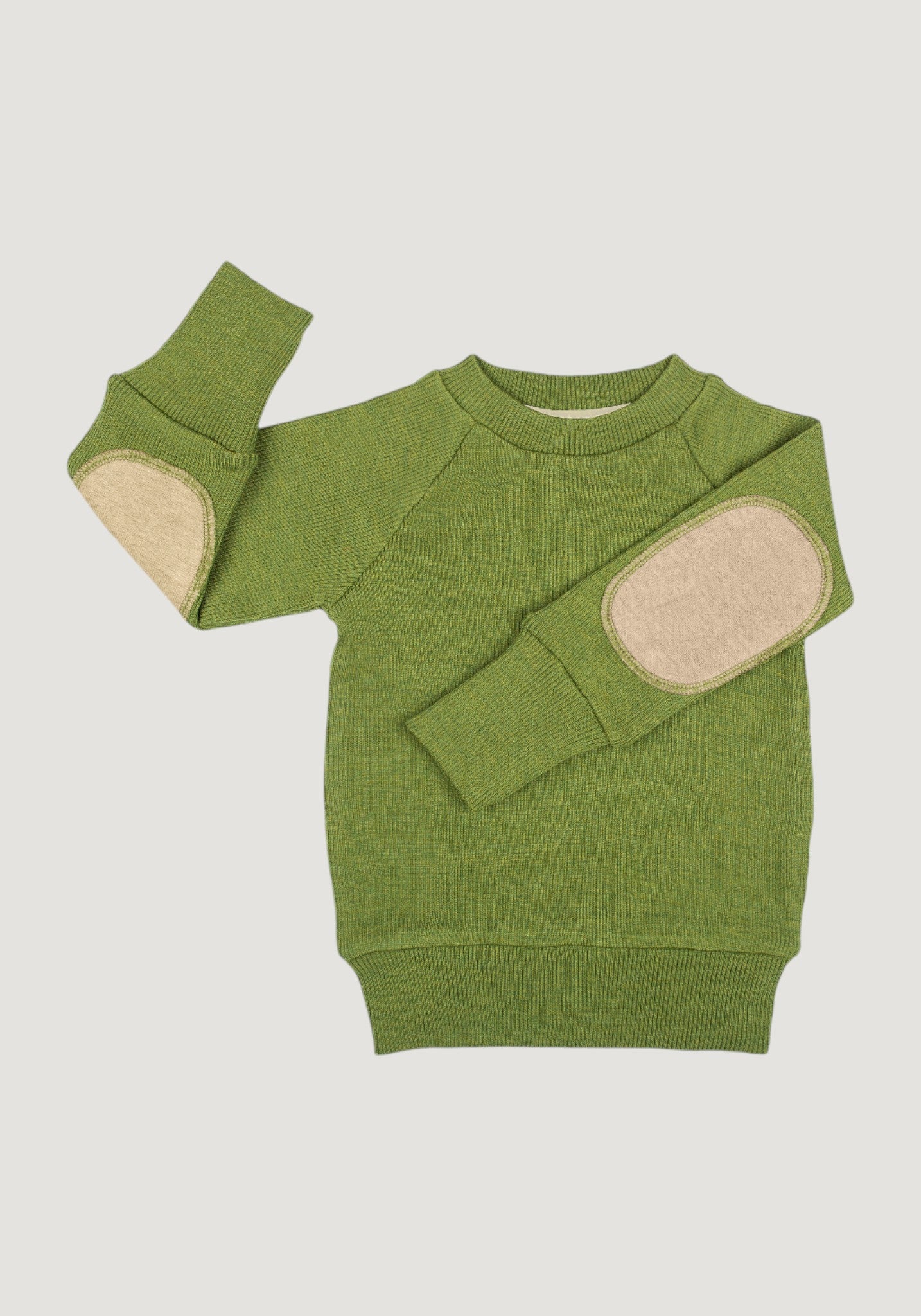 Pulover din lână merinos - Garden Moss Green