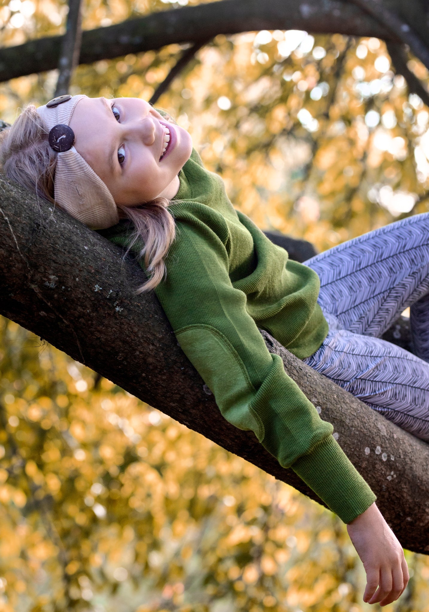 Pulover din lână merinos - Garden Moss Green