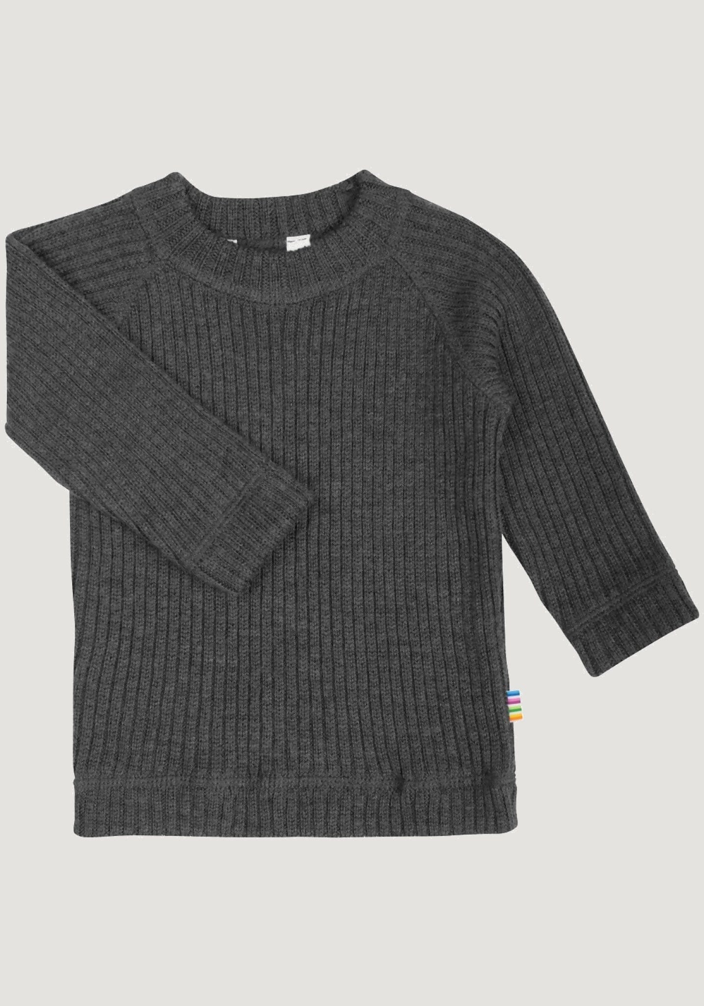 Pulover lână merinos - Rib Grey Joha HipHip.ro