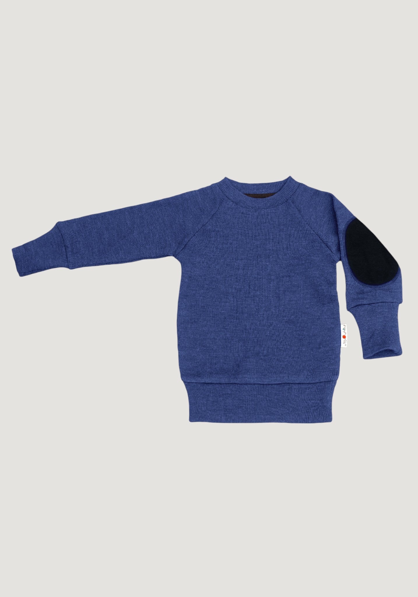 Pulover din lână merinos - Twilight Blue