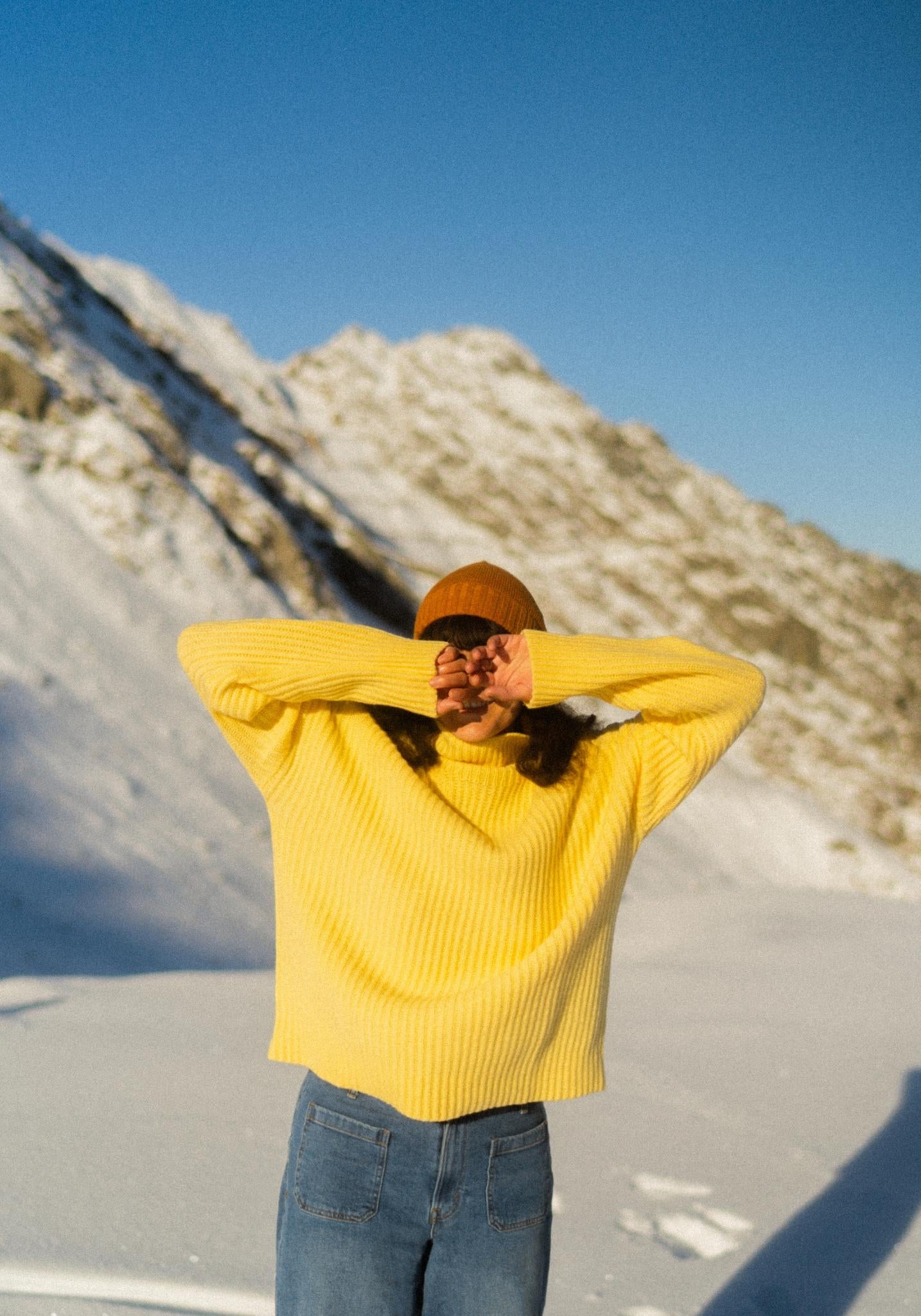 Pulover din lână - Rib Wheat