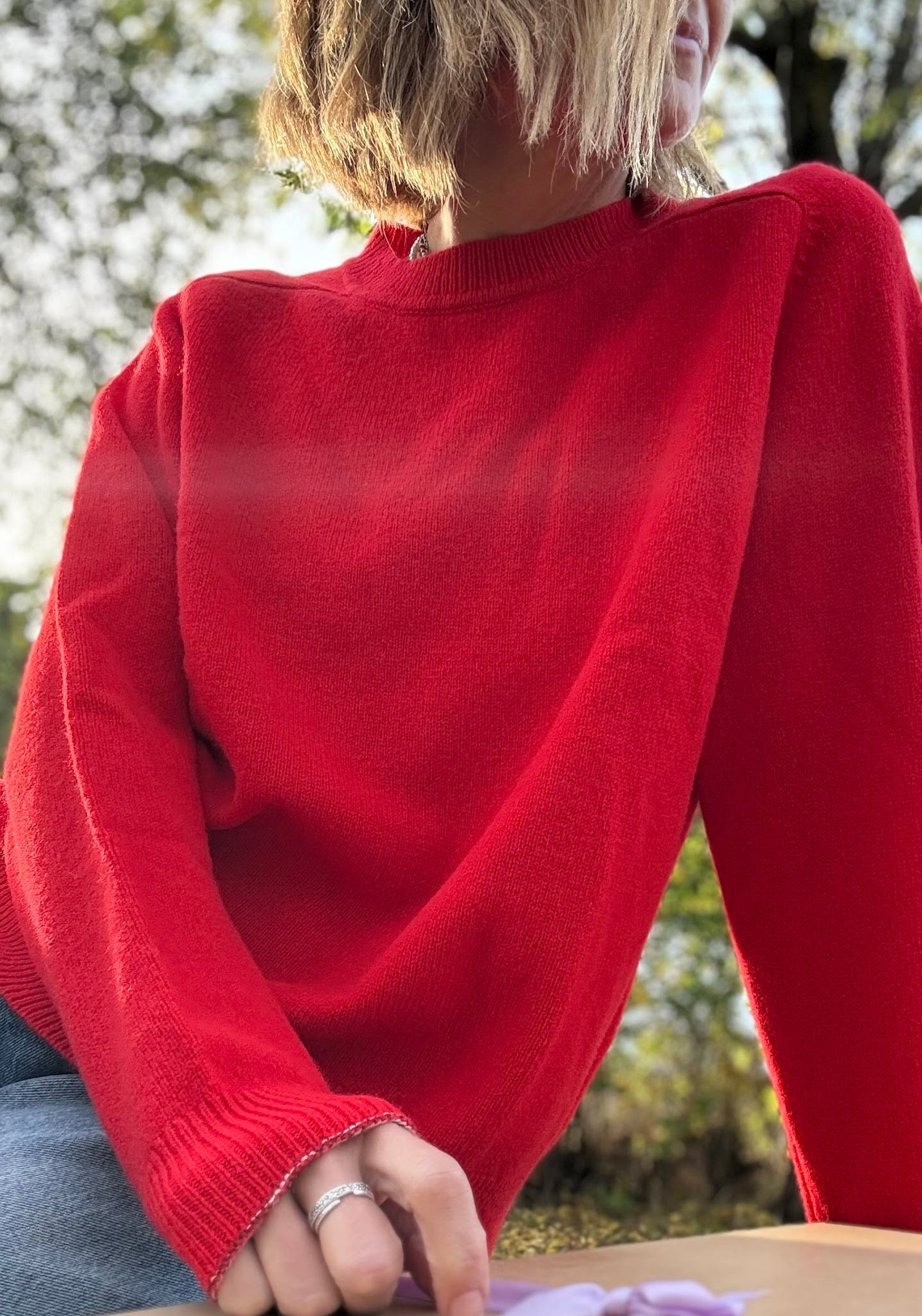 Pulover din lână - Signal Red