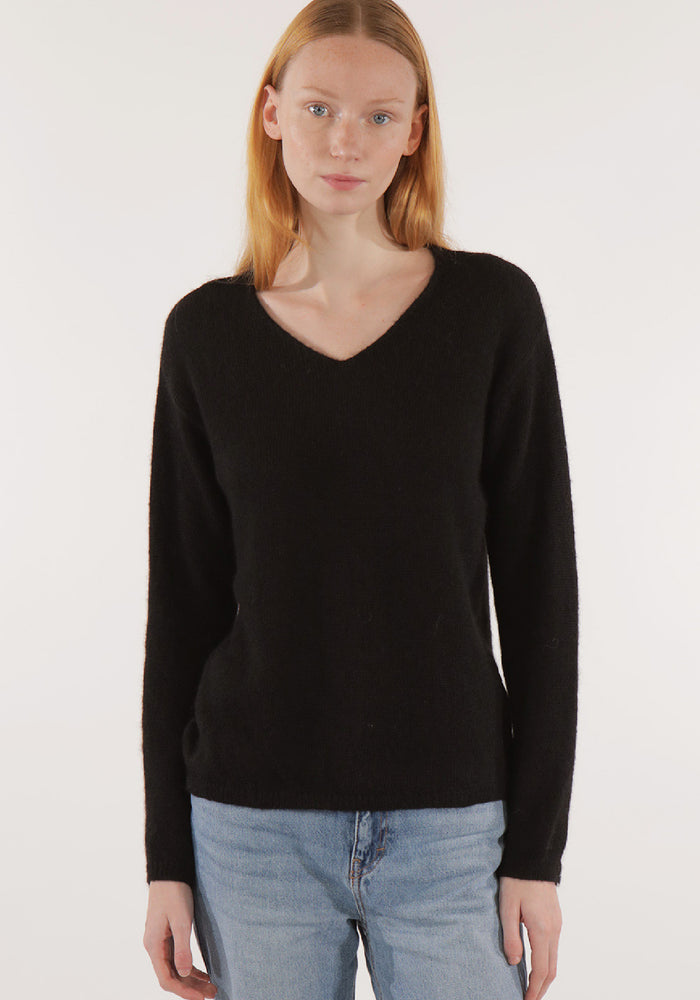 Pulover femei baby alpaca - Doriane Black