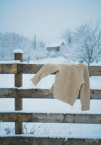 Pulover femei din alpaca și bumbac Pima - Diane Light Beige Les Racines du Ciel HipHip.ro